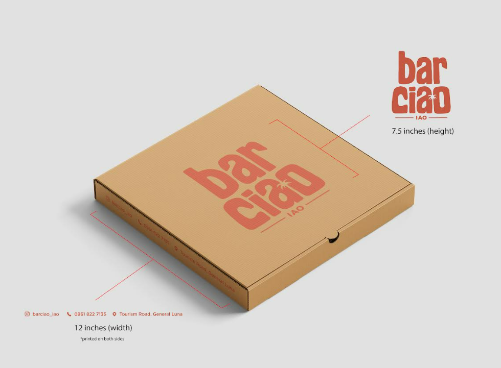Pizza Box  Bar Ciao 13 x 13