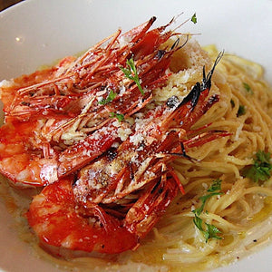 ALFREDO WITH ROASTED PRAWNS